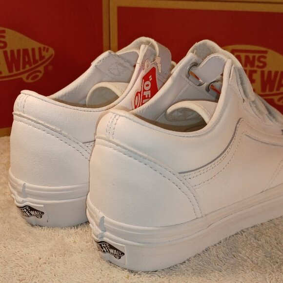 Vans Men's 5.5/Women's 7 Leather V True White Skate Shoes VN0A3D29L3H - Picture 11 of 12